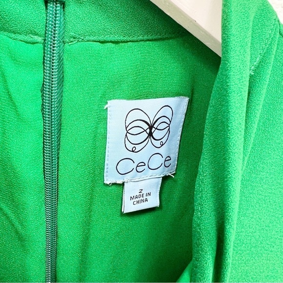 CeCe A-Line Bow Dress Green Size 2 NWT - Picture 5 of 7